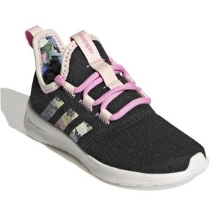 Adidas Kids Black and Pink Sneakers